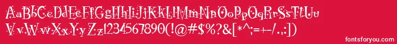 RocknrollTypoStars Font – White Fonts on Red Background