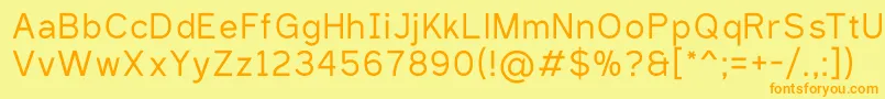 SaniTrixieRegular Font – Orange Fonts on Yellow Background