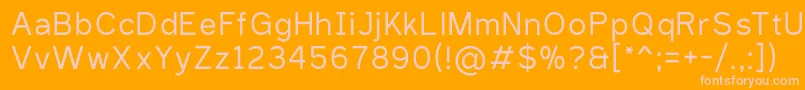 Police SaniTrixieRegular – polices roses sur fond orange