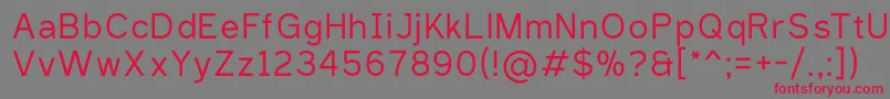 SaniTrixieRegular Font – Red Fonts on Gray Background