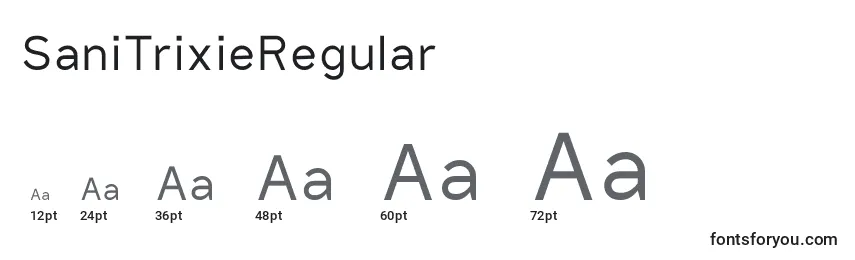 SaniTrixieRegular Font Sizes