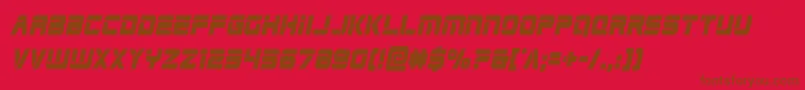 Edgeracercondital Font – Brown Fonts on Red Background