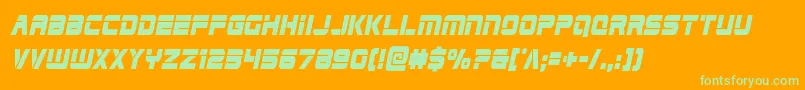 Edgeracercondital Font – Green Fonts on Orange Background