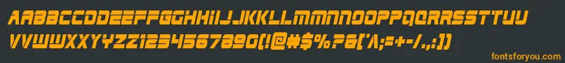 Edgeracercondital Font – Orange Fonts on Black Background