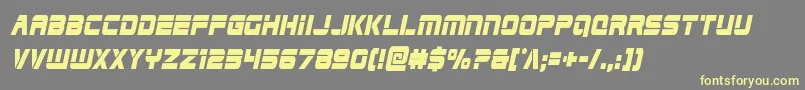 Edgeracercondital Font – Yellow Fonts on Gray Background