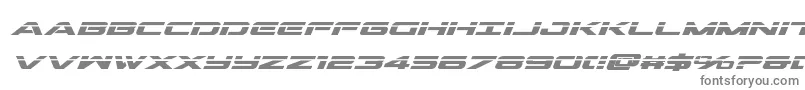 Outriderlaserboldital-fontti – harmaat kirjasimet valkoisella taustalla