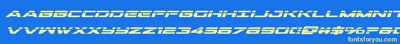 More about Outriderlaserboldital Font Outriderlaserboldital Font – Yellow Fonts on Blue Background