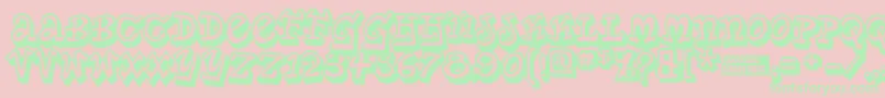 Planetbe Font – Green Fonts on Pink Background