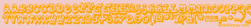 Planetbe Font – Orange Fonts on Pink Background