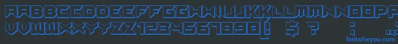 Suggested3D Font – Blue Fonts on Black Background