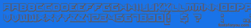 Suggested3D Font – Brown Fonts on Blue Background