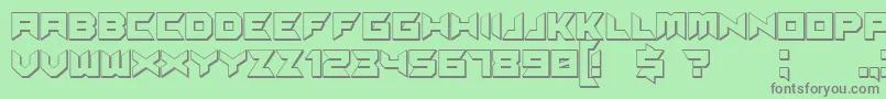 Suggested3D Font – Gray Fonts on Green Background