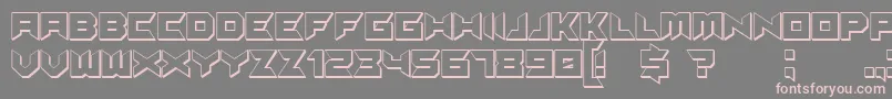 Fonte Suggested3D – fontes rosa em um fundo cinza