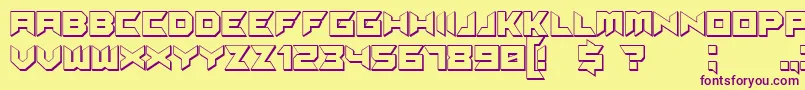 Suggested3D Font – Purple Fonts on Yellow Background