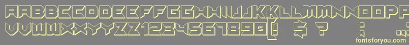 Suggested3D Font – Yellow Fonts on Gray Background