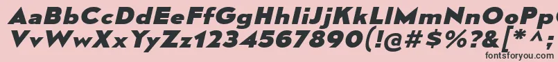 Шрифт MesmerizeExEbIt – чёрные шрифты на розовом фоне