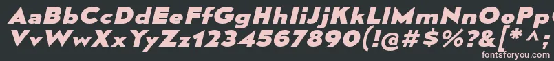 MesmerizeExEbIt Font – Pink Fonts on Black Background