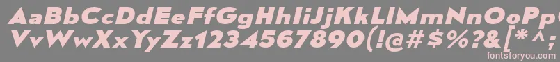 Шрифт MesmerizeExEbIt – розовые шрифты на сером фоне