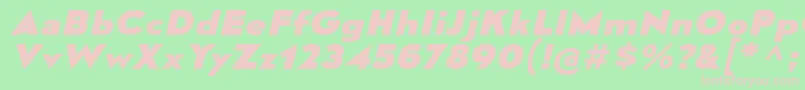 フォントMesmerizeExEbIt – 緑の背景にピンクのフォント