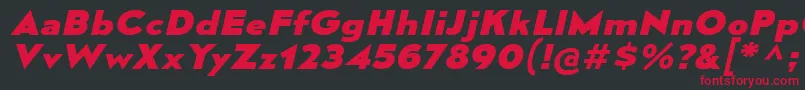 MesmerizeExEbIt Font – Red Fonts on Black Background