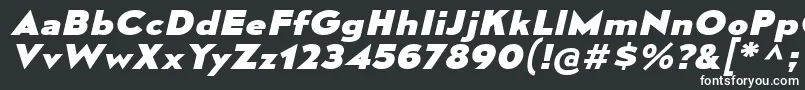 MesmerizeExEbIt-fontti – valkoiset fontit mustalla taustalla
