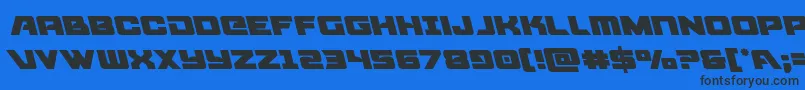 Aircruiserleft Font – Black Fonts on Blue Background