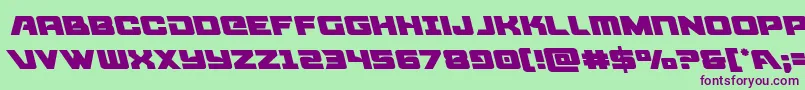 Aircruiserleft Font – Purple Fonts on Green Background