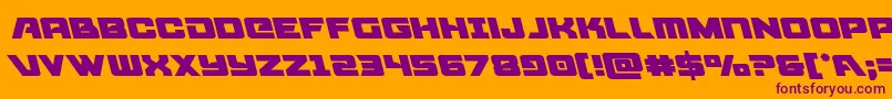 Aircruiserleft Font – Purple Fonts on Orange Background