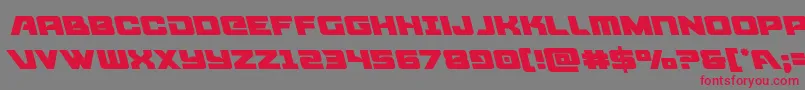 Aircruiserleft Font – Red Fonts on Gray Background