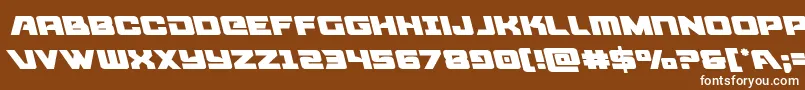 フォントAircruiserleft – 茶色の背景に白い文字