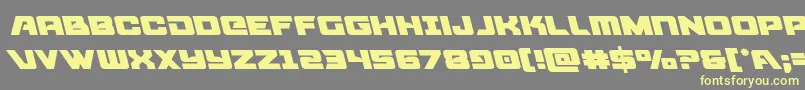 Aircruiserleft Font – Yellow Fonts on Gray Background