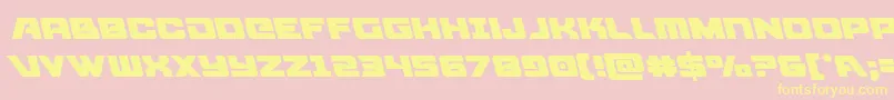 Aircruiserleft Font – Yellow Fonts on Pink Background