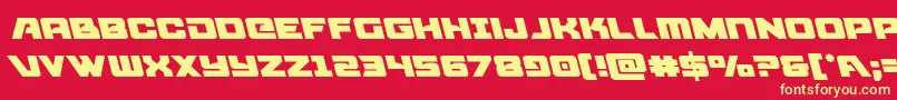 Aircruiserleft Font – Yellow Fonts on Red Background