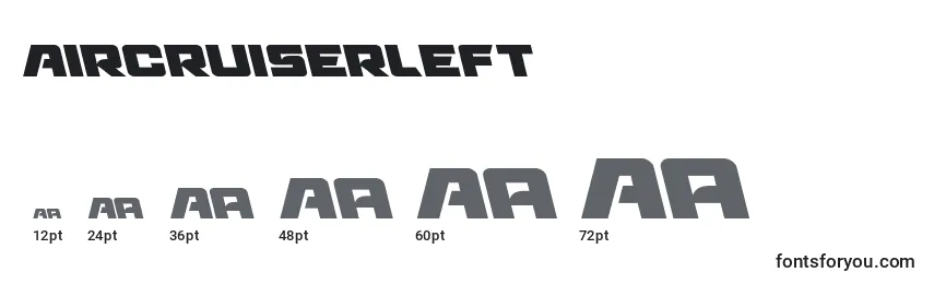 Размеры шрифта Aircruiserleft