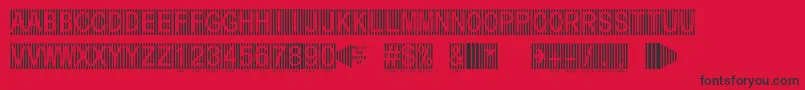 Secure8a Font – Black Fonts on Red Background