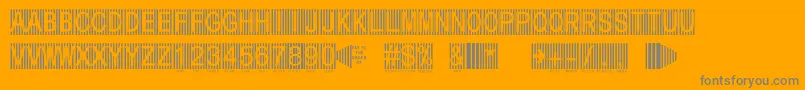 Secure8a Font – Gray Fonts on Orange Background