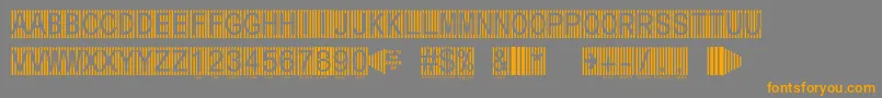 Secure8a Font – Orange Fonts on Gray Background
