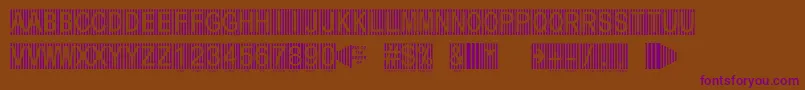 Secure8a Font – Purple Fonts on Brown Background