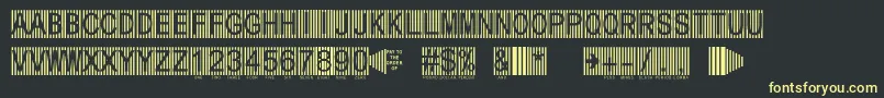 Secure8a Font – Yellow Fonts on Black Background