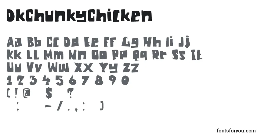 A fonte DkChunkyChicken – alfabeto, números, caracteres especiais