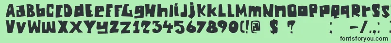 DkChunkyChicken Font – Black Fonts on Green Background