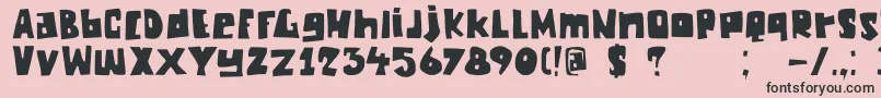 DkChunkyChicken Font – Black Fonts on Pink Background