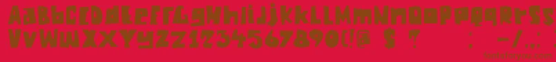 DkChunkyChicken Font – Brown Fonts on Red Background