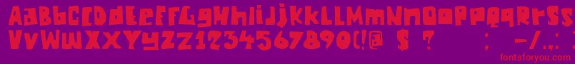 DkChunkyChicken Font – Red Fonts on Purple Background