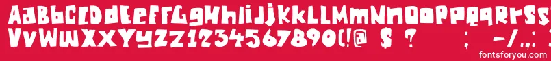 DkChunkyChicken Font – White Fonts on Red Background