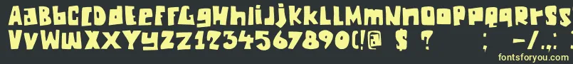 DkChunkyChicken Font – Yellow Fonts on Black Background