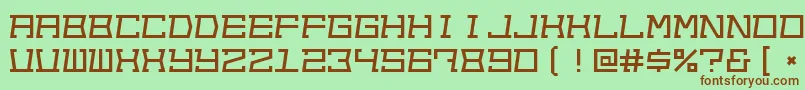 Out Font – Brown Fonts on Green Background