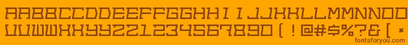 Out Font – Brown Fonts on Orange Background