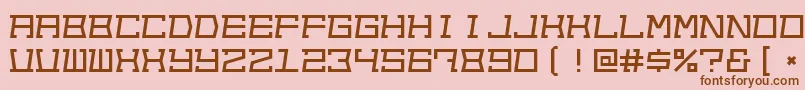 Out Font – Brown Fonts on Pink Background