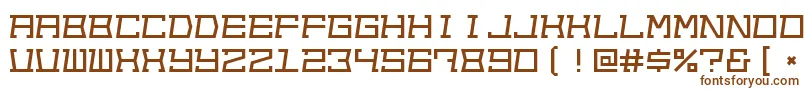 Out-fontti – ruskeat fontit valkoisella taustalla